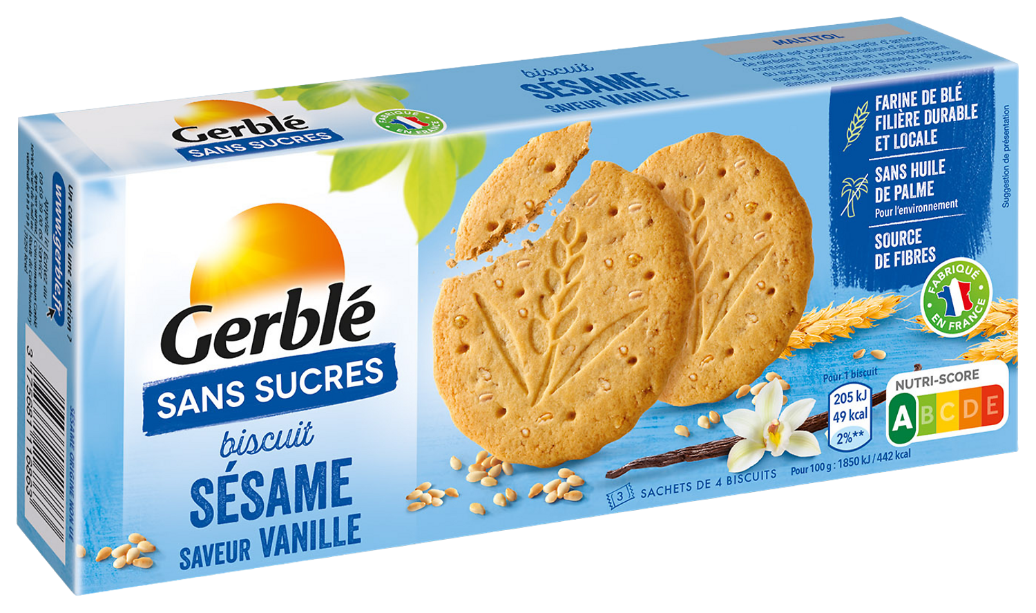 BISCUITS SABLES SANS SUCRES GERBLE