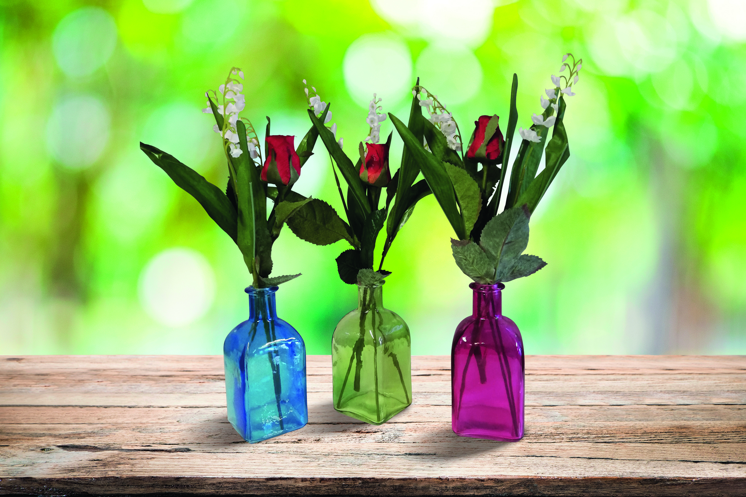 COMPOSITION MUGUET 3 BRINS + 1 ROSE