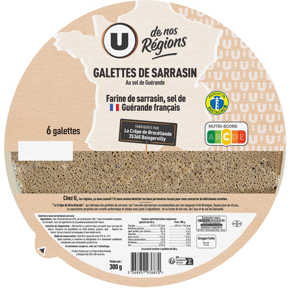 GALETTES DE SARRASIN U DE NOS REGIONS