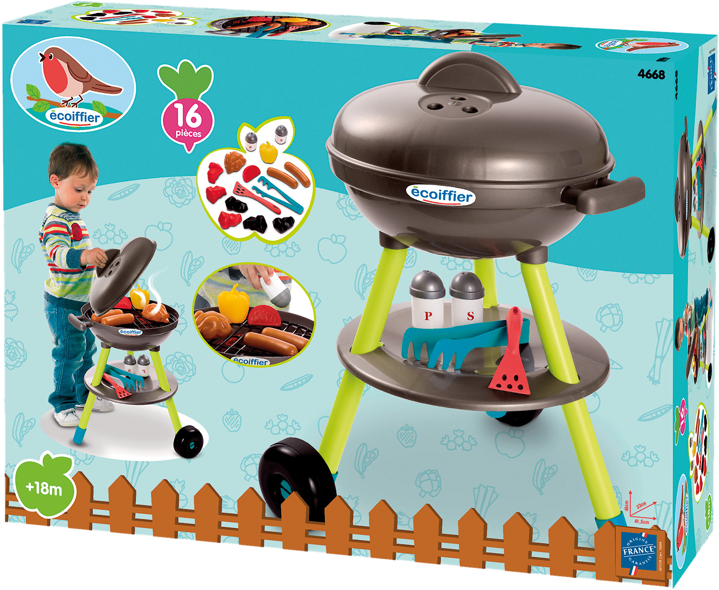 BARBECUE ROULANT GARNI ECOIFFIER