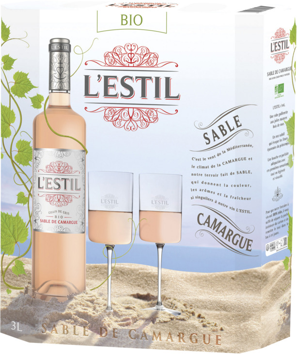 SABLE DE CAMARGUE AOP ROSE L'ESTIL BIO