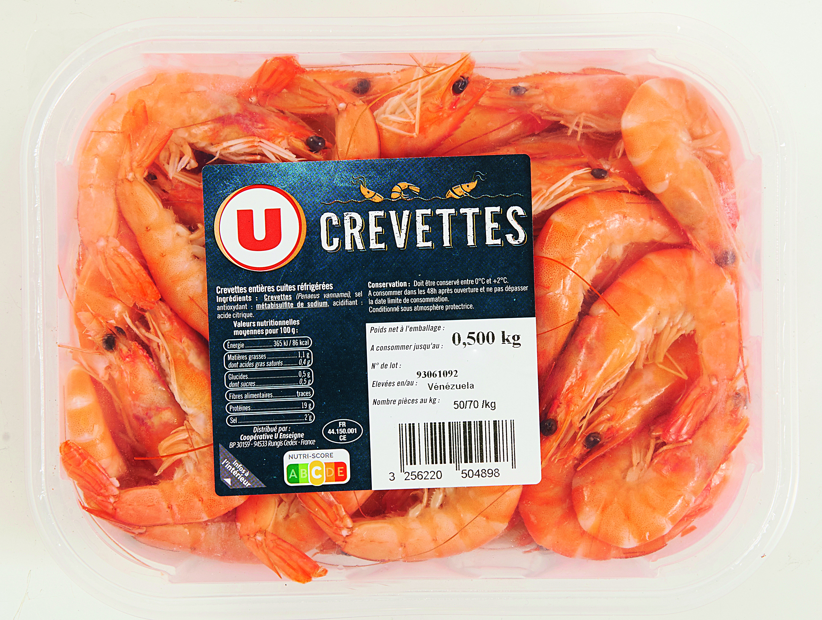 CREVETTES CUITES U