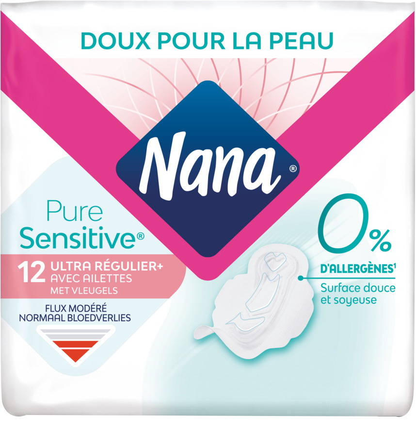 SERVIETTES HYGIENIQUES OU PROTEGE-LINGERIES PURE SENSITIVE NANA