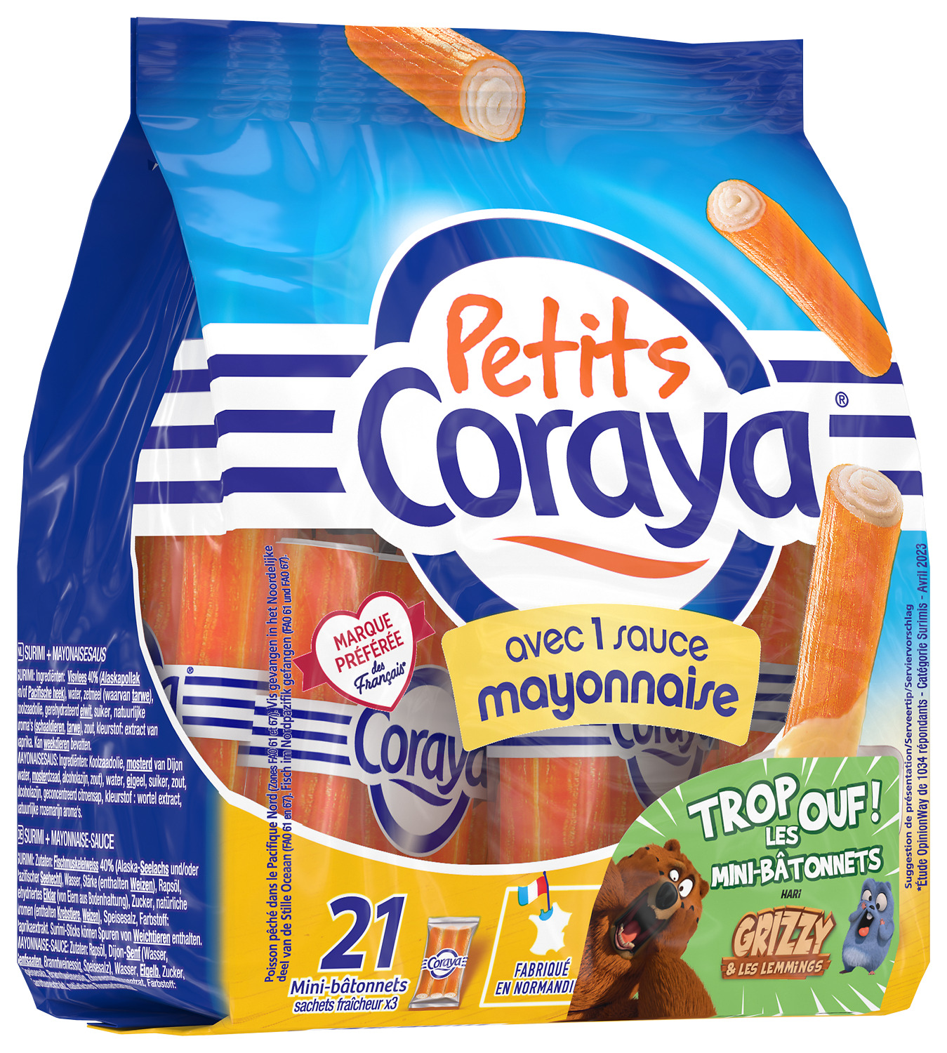 BATONNETS DE SURIMI PETITS CORAYA
