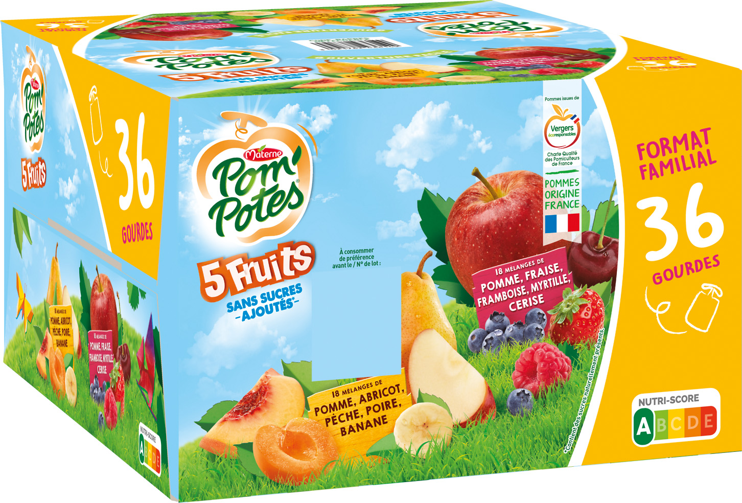 POM'POTE 5 FRUITS SANS SUCRES AJOUTES MATERNE