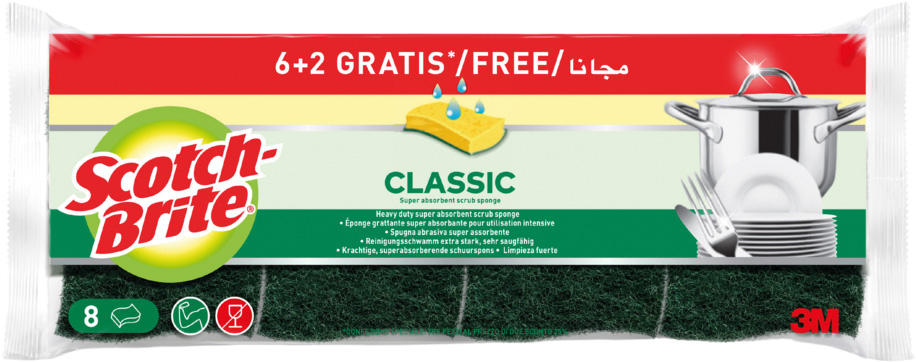 EPONGES VERTES GRATTANTES SCOTCH BRITE