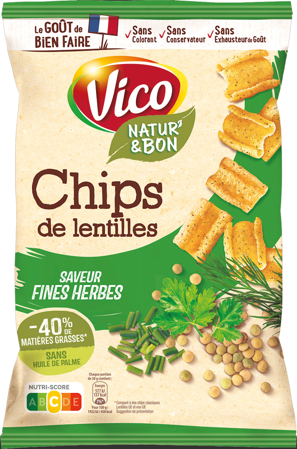 CHIPS DE LENTILLES NATUR'& BON VICO