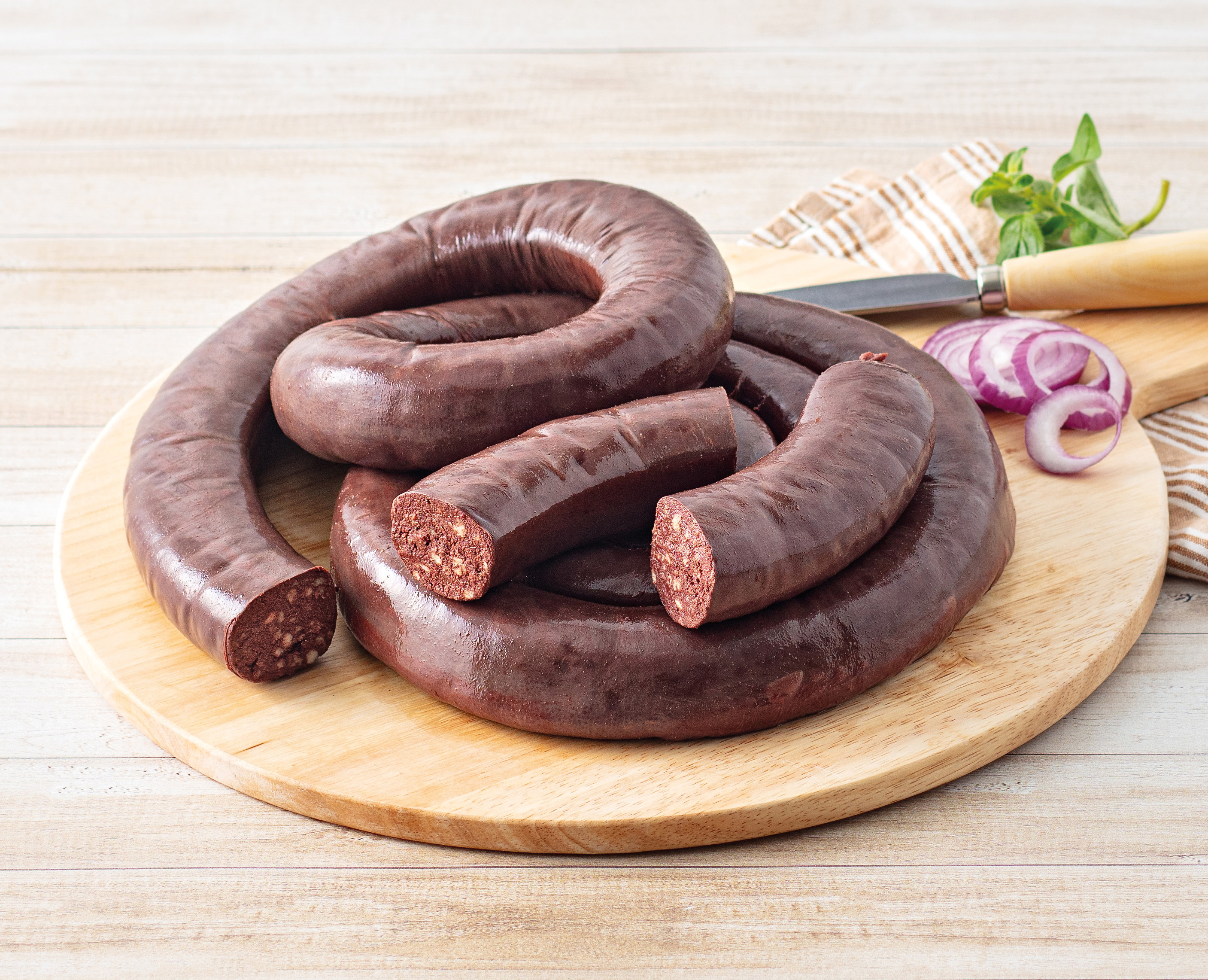 BOUDIN NOIR À L'ANCIENNE AUX OIGNONS OU AUX POMMES OU À LA CRÈME "BRIENT" 