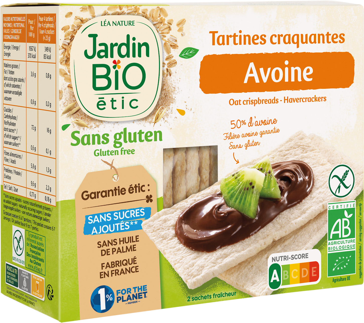 TARTINES CRAQUANTES JARDIN BIO