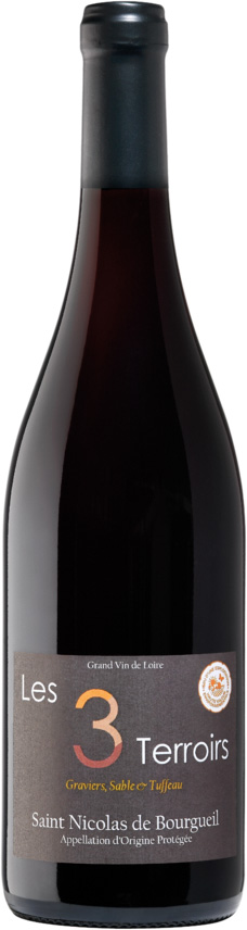 SAINT-NICOLAS DE BOURGUEIL AOP ROUGE LES 3 TERROIRS GRAVIERS, SABLE & TUFFEAU 2023