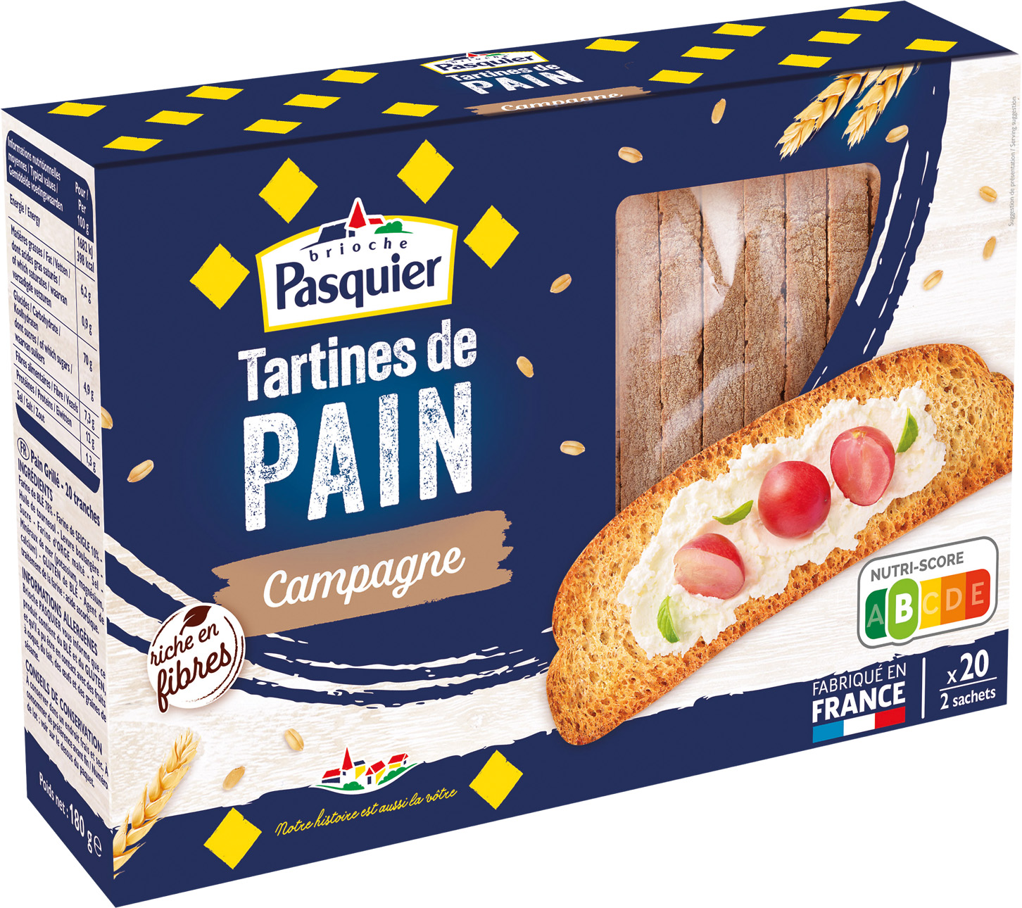 TARTINES DE PAIN PASQUIER