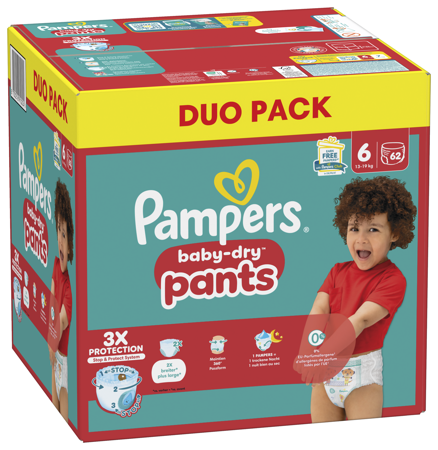 CULOTTES PAMPERS BABY DRY DUO