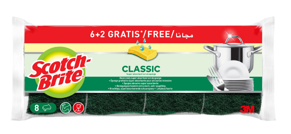 EPONGES VERTES GRATTANTES SCOTCH BRITE