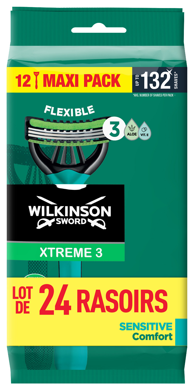 RASOIRS JETABLES XTREME 3 SENSITIVE COMFORT WILKINSON
