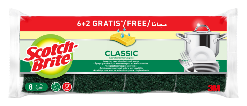 EPONGES VERTES GRATTANTES SCOTCH BRITE