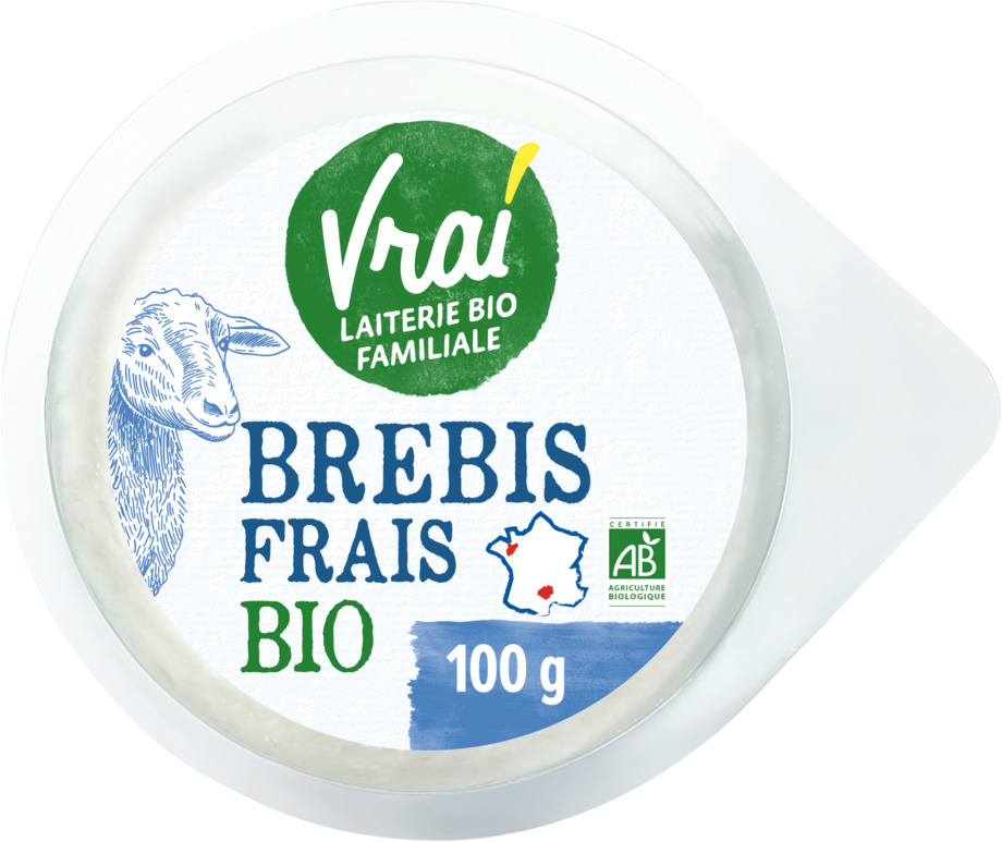 FROMAGE AU LAIT PASTEURISE DE BREBIS BIO VRAI