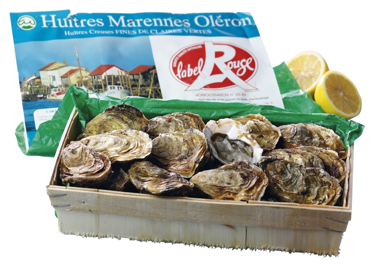 HUÎTRES MARENNES OLERON FINES DE CLAIRE IGP LABEL ROUGE