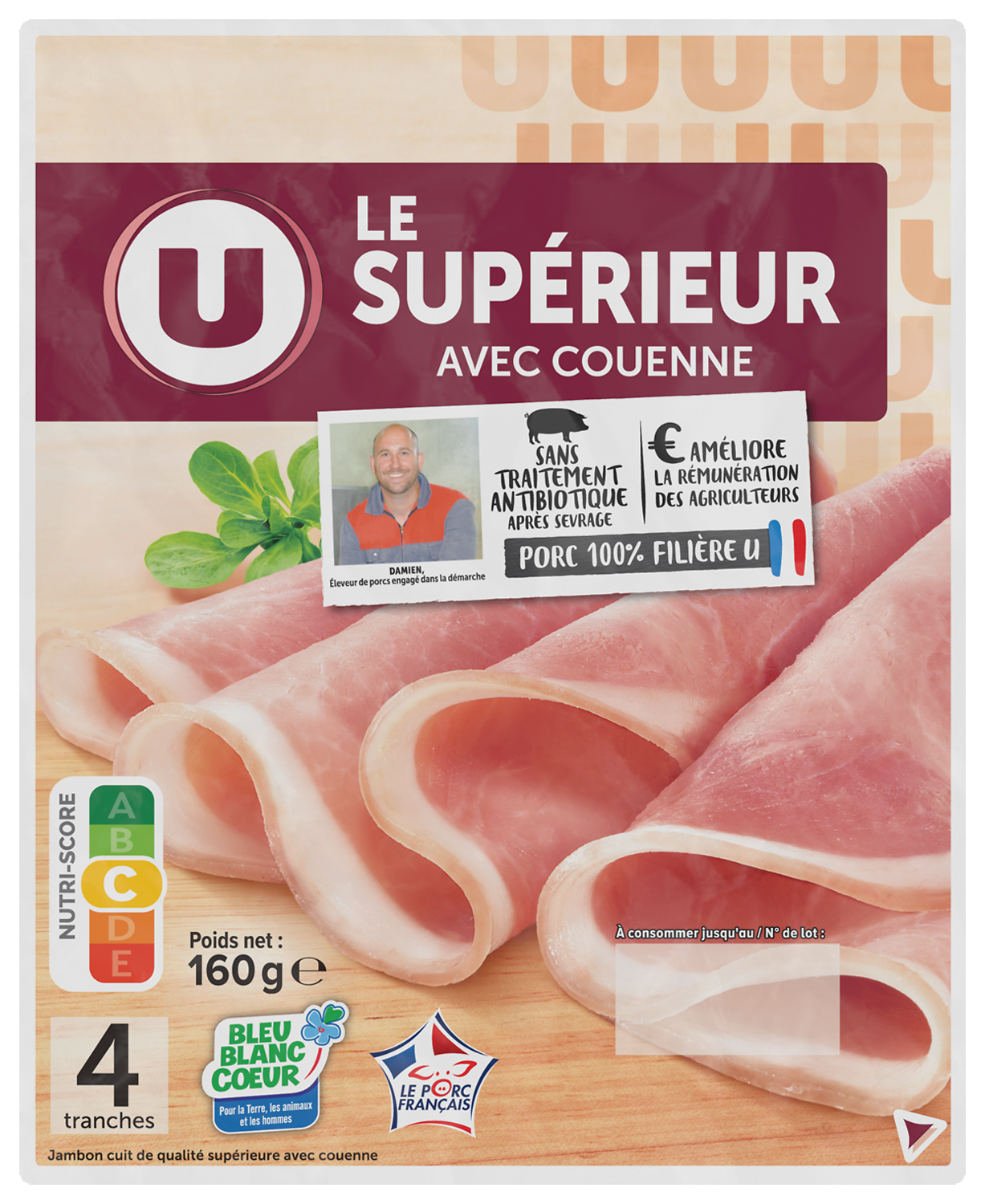 JAMBON SUPERIEUR AVEC COUENNE U
