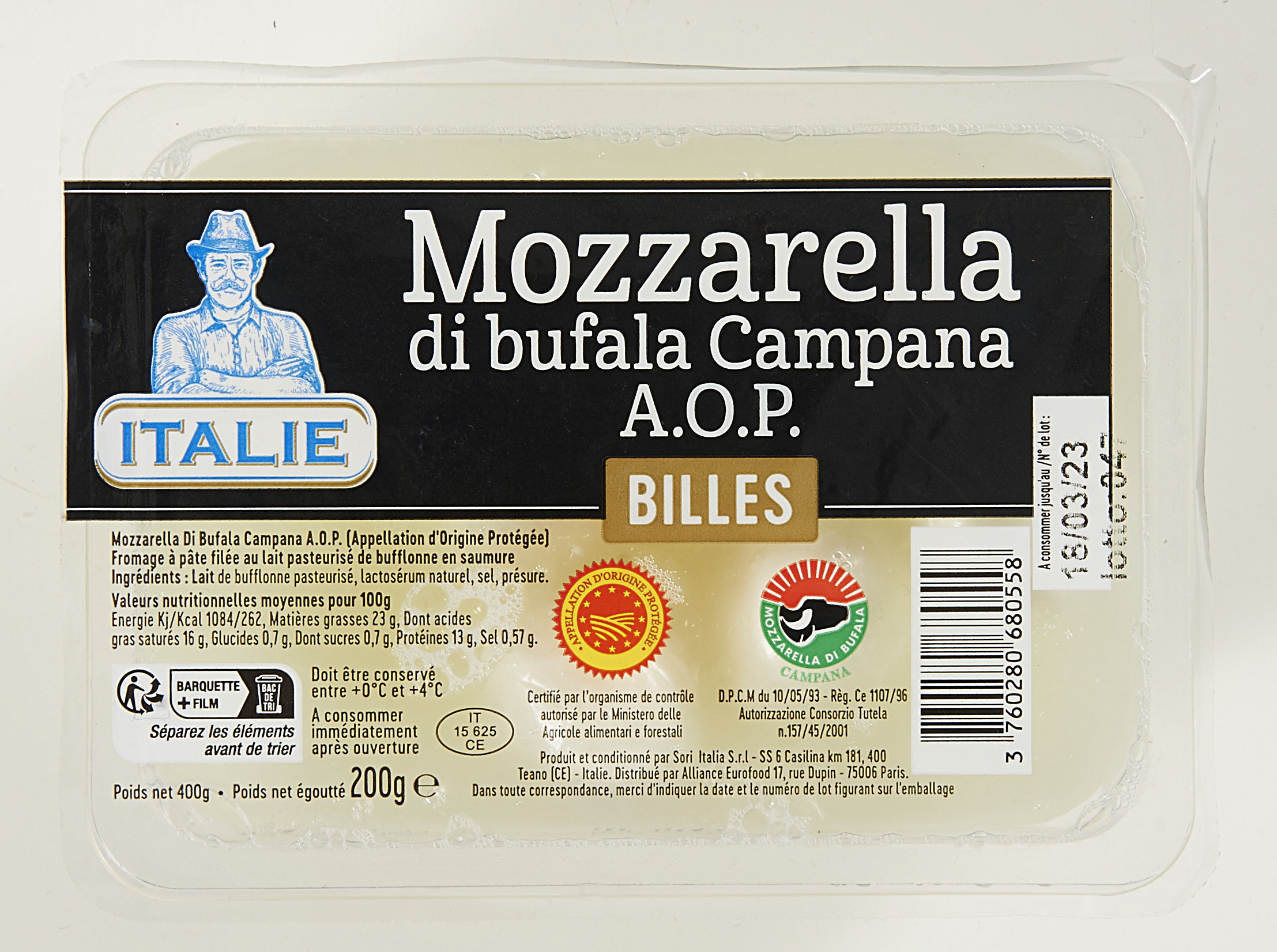 MOZZARELLA DI BUFALA CAMPANA AOP