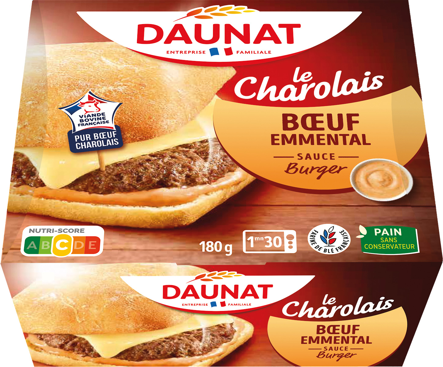 BURGER LE CHAROLAIS BOEUF DAUNAT