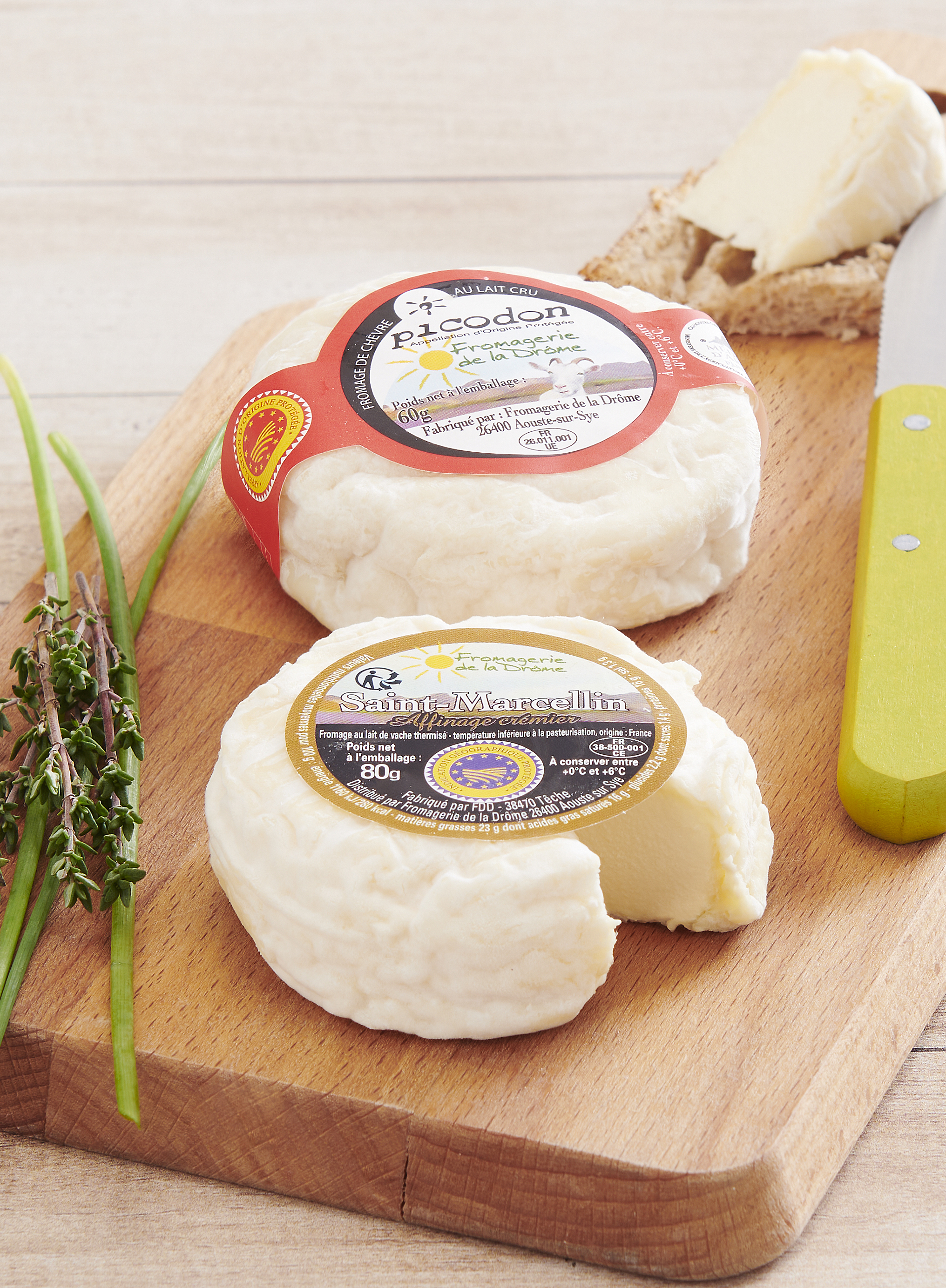 DUO PICODON AOP ET SAINT- MARCELLIN IGP FROMAGERIE DE LA DROME