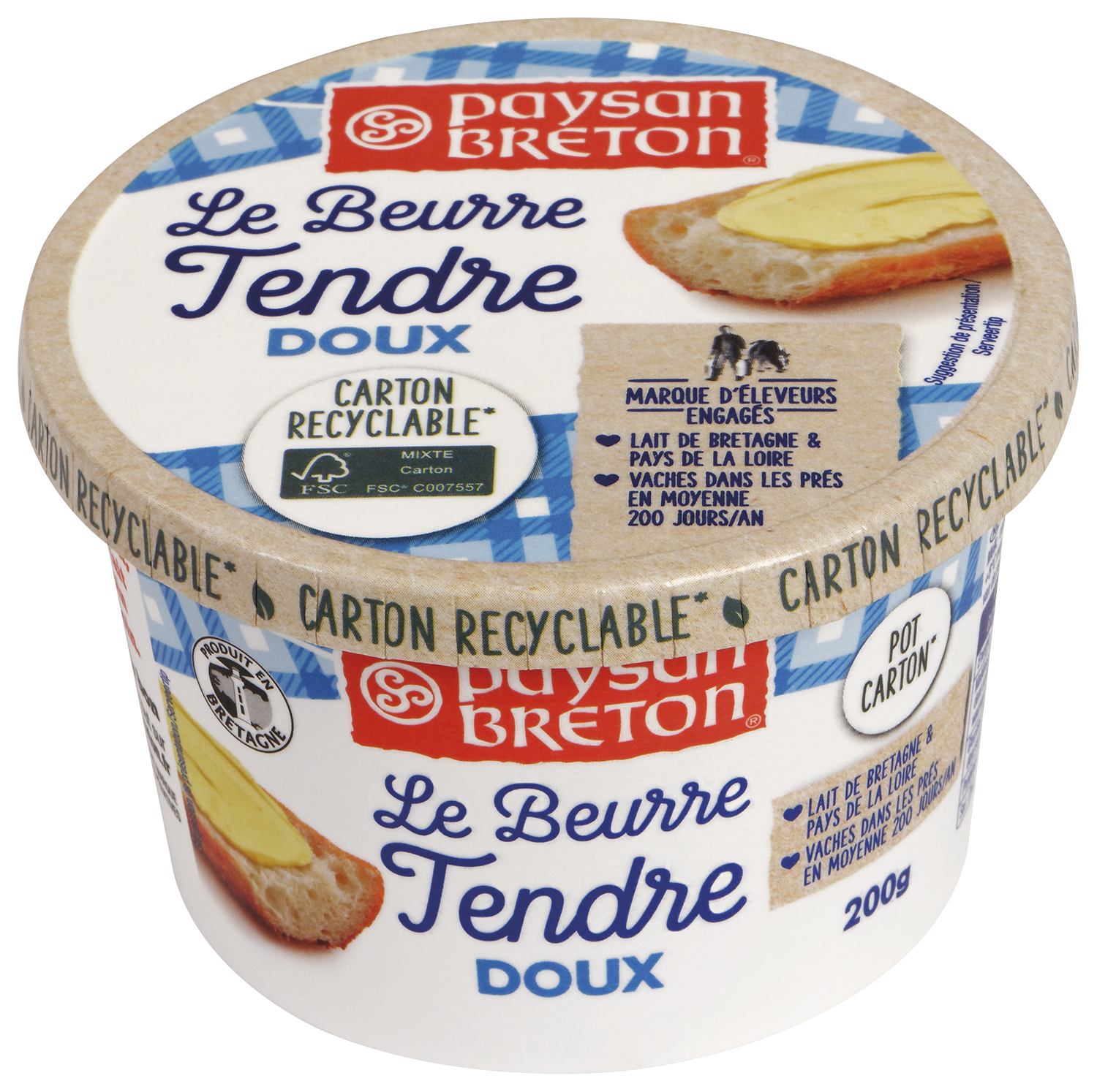 BEURRIER TENDRE PAYSAN BRETON