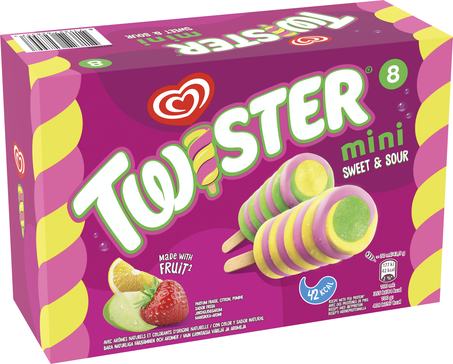 MINI BATONNETS GLACES A L'EAU TWISTER MIKO