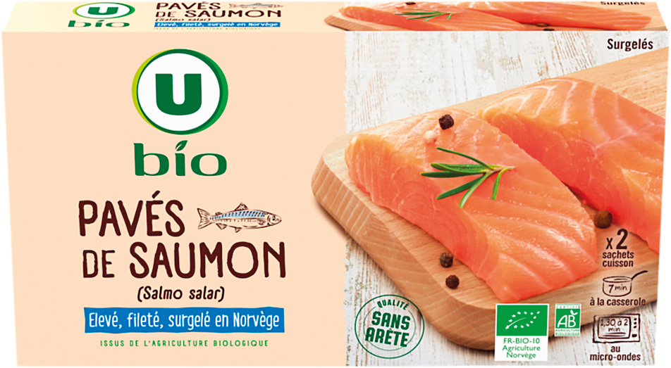 PAVES DE SAUMON SURGELES U BIO
