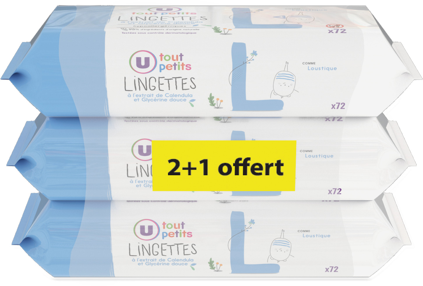 LINGETTES CLASSIQUES BEBE U TOUT PETITS