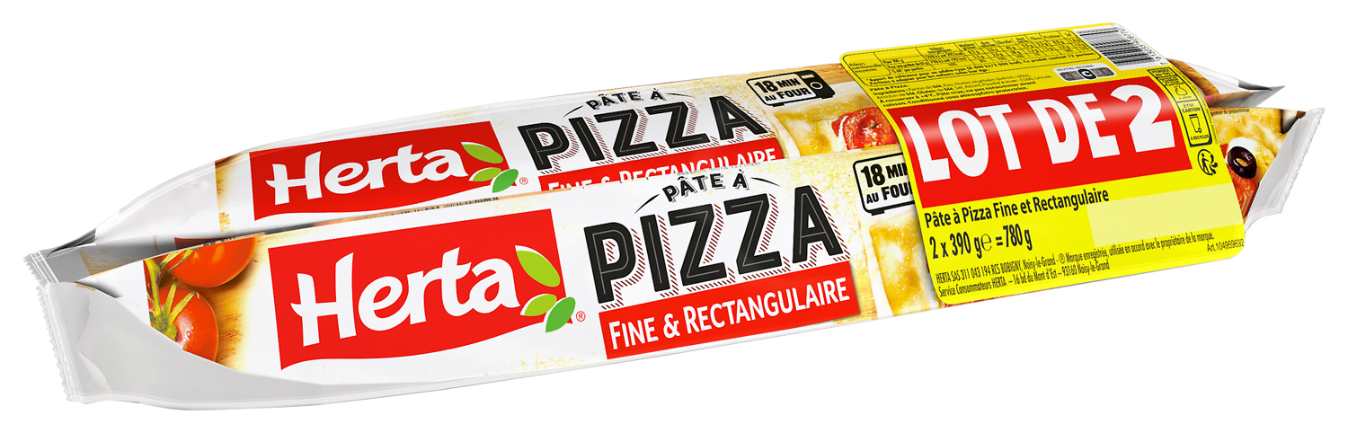 PATE A PIZZA FINE ET RECTANGULAIRE HERTA