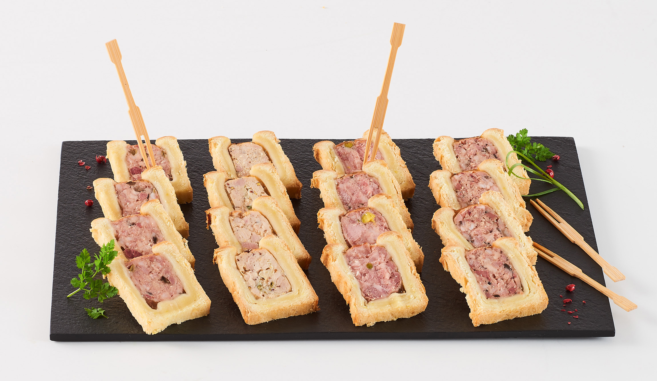 PLATEAU DE PETITS PÂTÉS EN CROÛTE COCKTAIL 4 SAVEURS