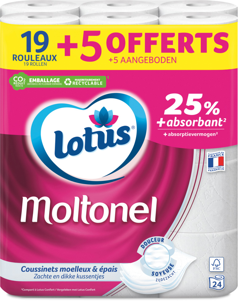 PAPIER TOILETTE MOLTONEL LOTUS