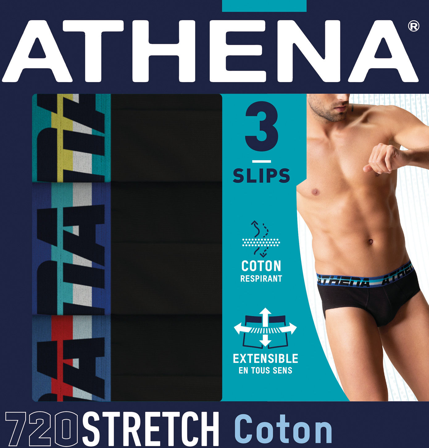 LOT DE 3 SLIPS HOMME ATHENA