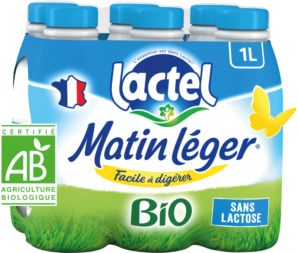 LAIT SANS LACTOSE MATIN LEGER LACTEL