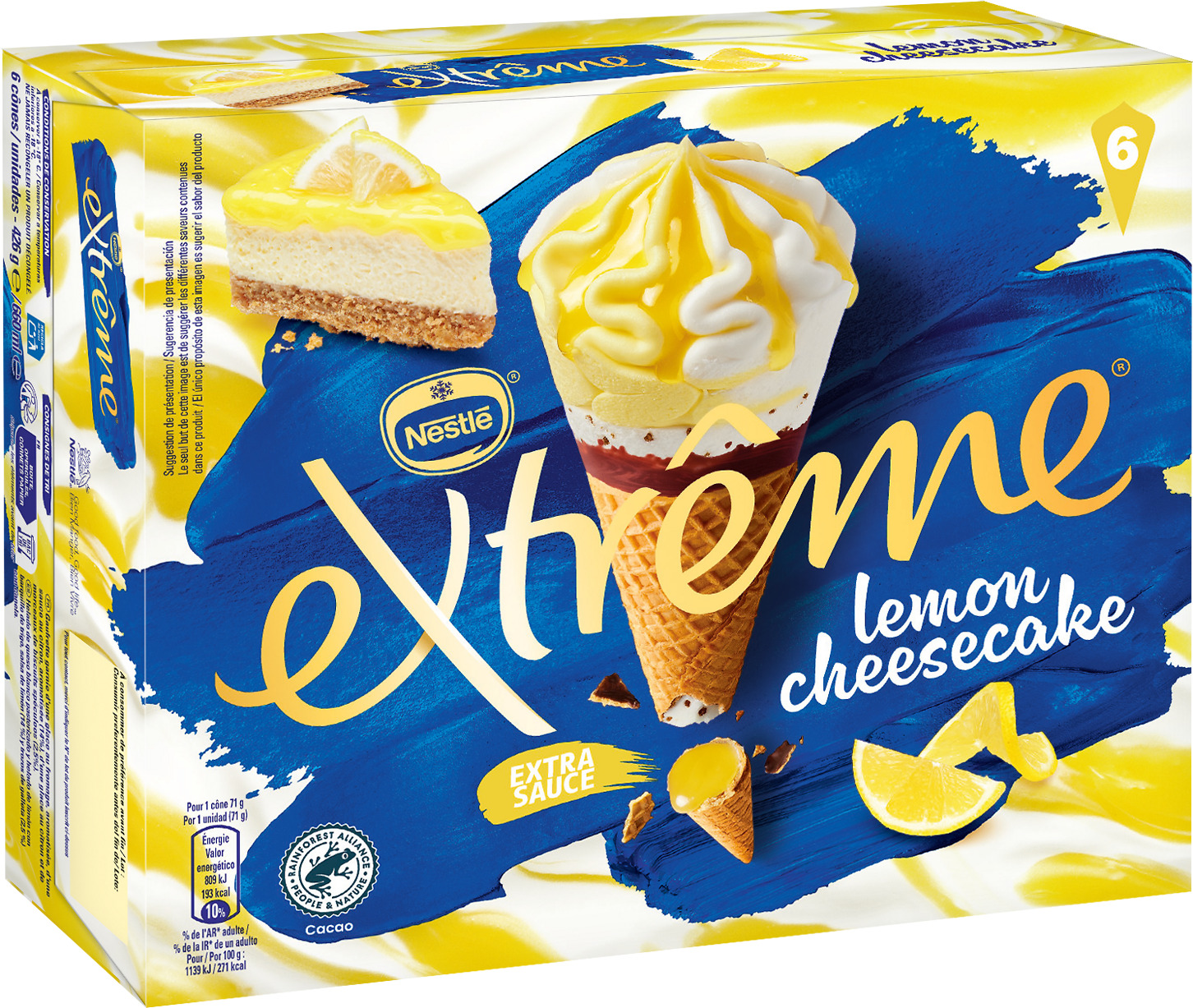 CONES CREME GLACEE COEUR FONDANT EXTREME NESTLE