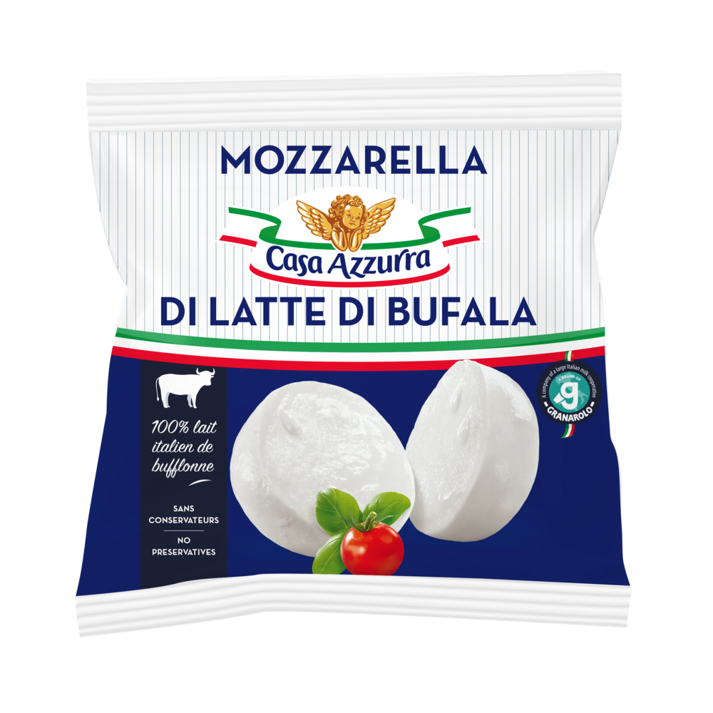 MOZZARELLA PASTEURISE DI LATTE DI BUFALA CASA AZZURRA