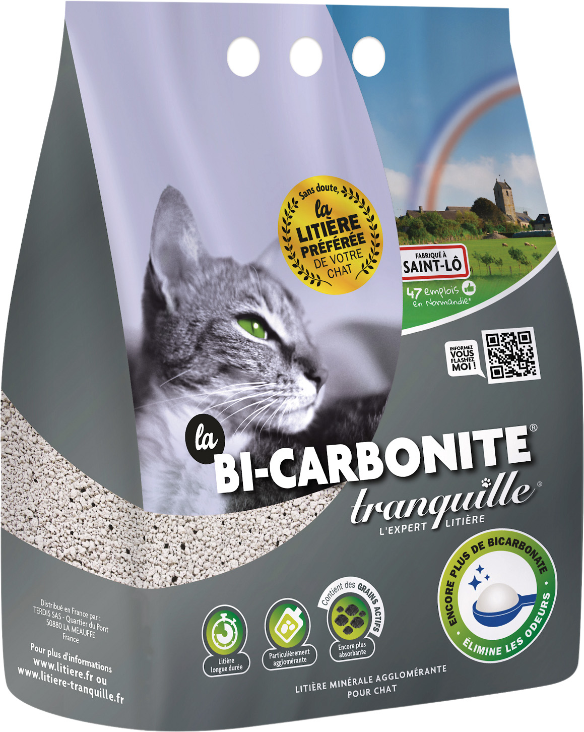 LITIERE POUR CHAT MINERALE BI-CARBONITE TRANQUILLE