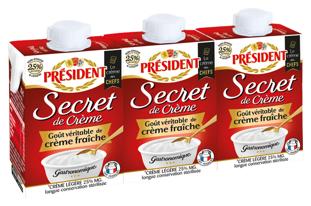 SECRET DE CREME UHT 25% MG PRESIDENT
