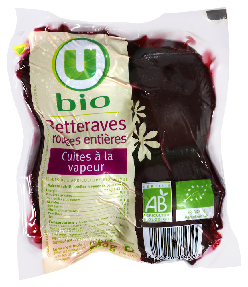 BETTERAVES ROUGES ENTIERES U BIO