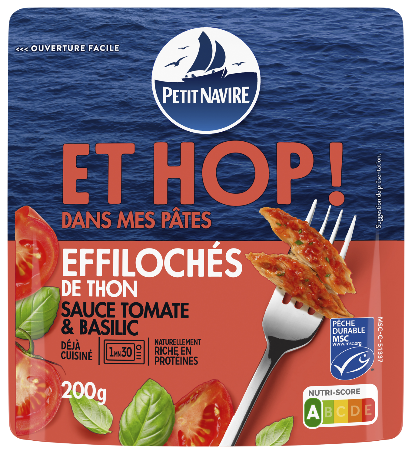 EFFILOCHES DE THON ET HOP PETIT NAVIRE