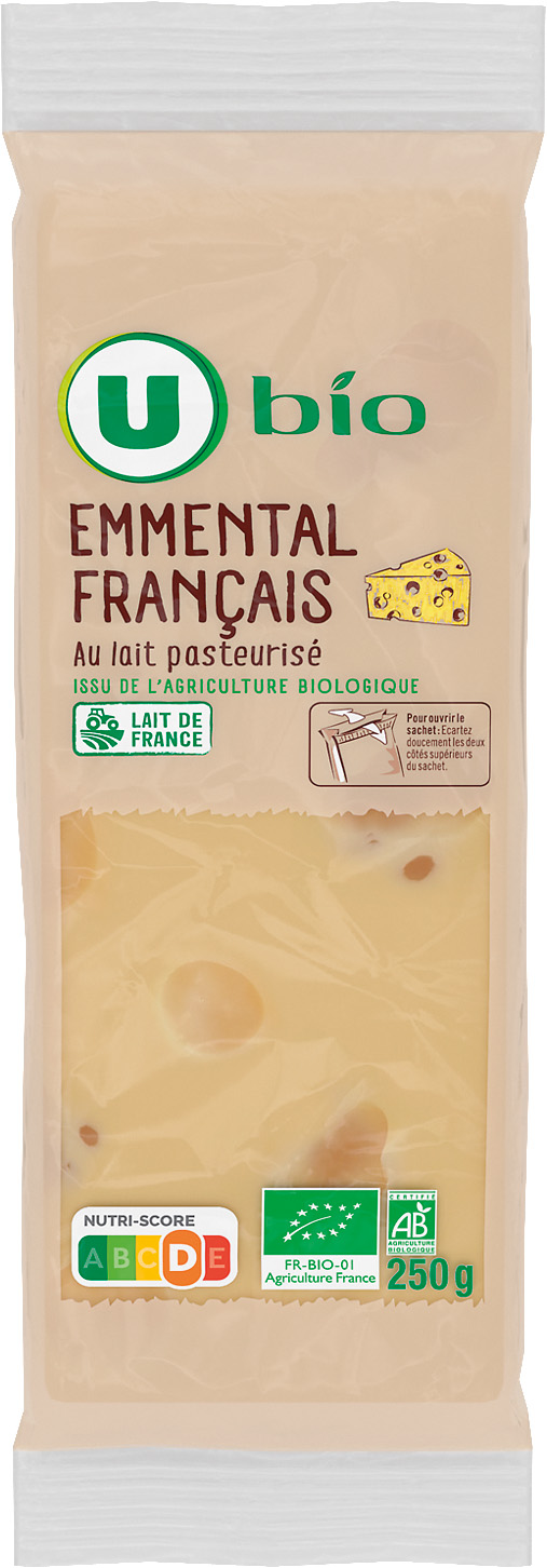 FROMAGE PASTEURISE EMMENTAL FRANCAIS U BIO