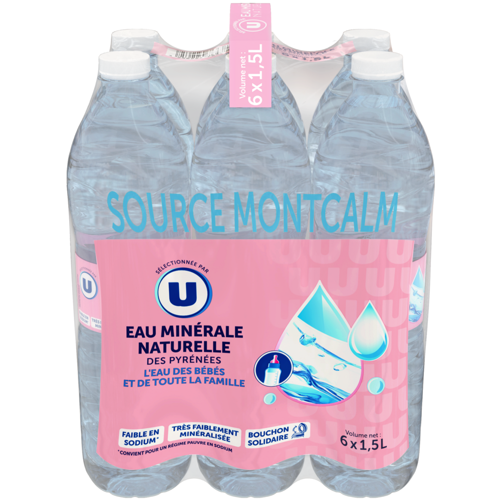 EAU MINERALE NATURELLE DES PYRENEES SOURCE MONTCALM U