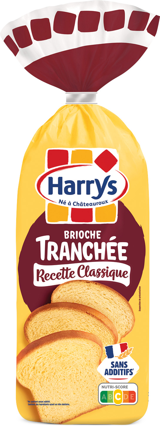 BRIOCHE TRANCHEE RECETTE CLASSIQUE NATURE HARRYS