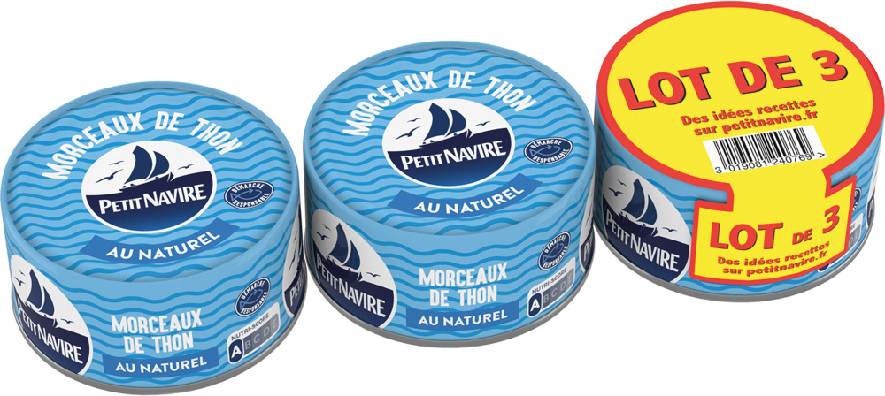 MORCEAUX DE THON NATUREL PETIT NAVIRE