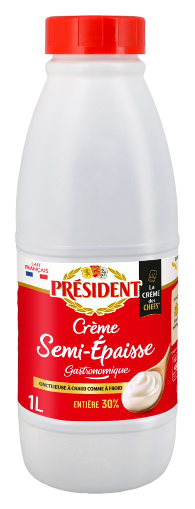 CREME UHT ENTIERE SEMI-EPAISSE 30% MG PRESIDENT