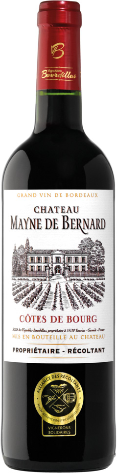 CÔTES DE BOURG AOP ROUGE CHÂTEAU MAYNE DE BERNARD 2023