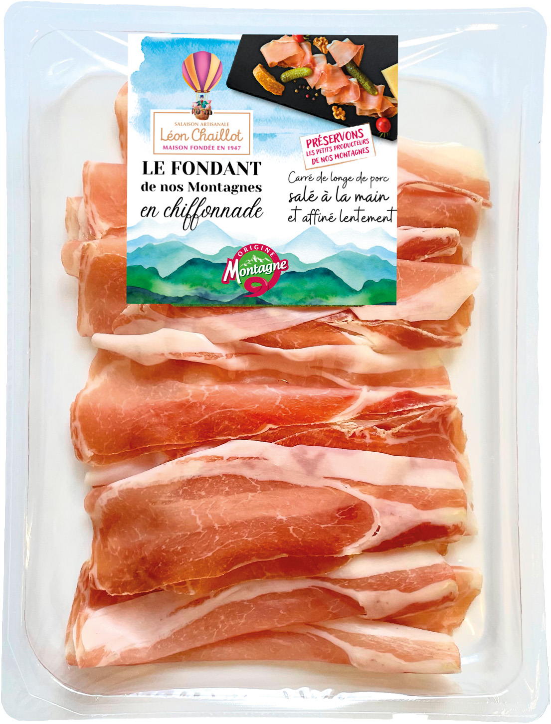 CHIFFONNADE DE LONGE DE PORC "LE FONDANT DE NOS MONTAGNES" LC SALAISONS EN ARDECHE