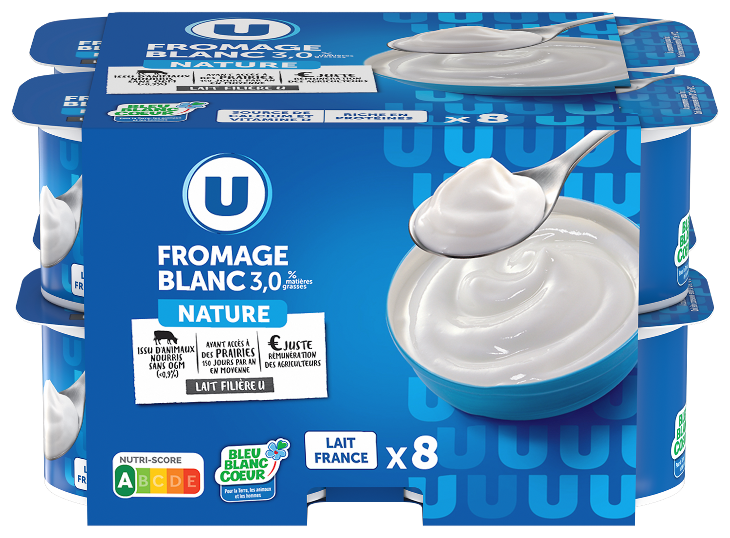 FROMAGE BLANC NATURE 3% MG U