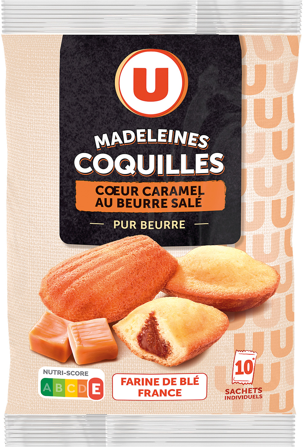 MADELEINES COQUILLES COEUR CARAMEL U
