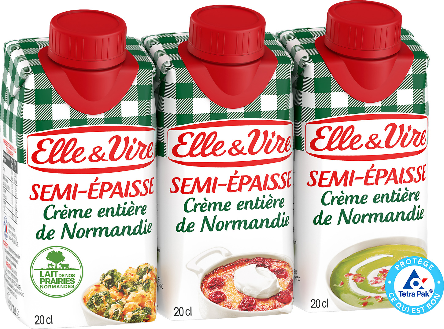 CREME ENTIERE DE NORMANDIE SEMI-EPAISSE ELLE & VIRE